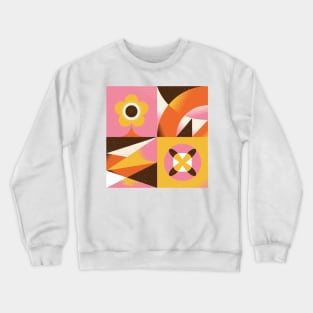 floral and geometric vintage pattern Crewneck Sweatshirt